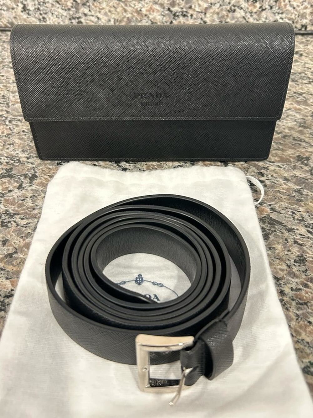 Prada Seffiano Leather Belt Bag Size 44 Belt SPB-SAL (346529)